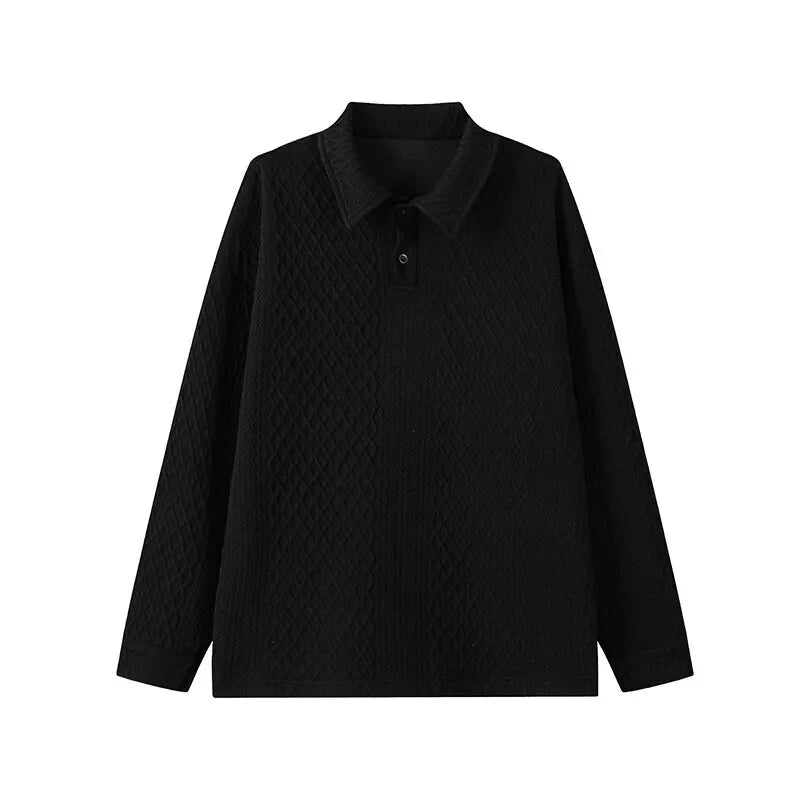 Spring Lapel Kitted Jumper Sweater — vista laterale