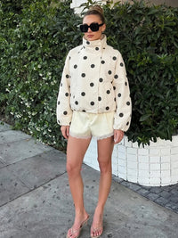 Spring Polka Dot Jacket Coat — vista laterale