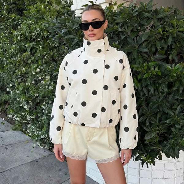 Y2K Spring Polka Dot Jacket Coat