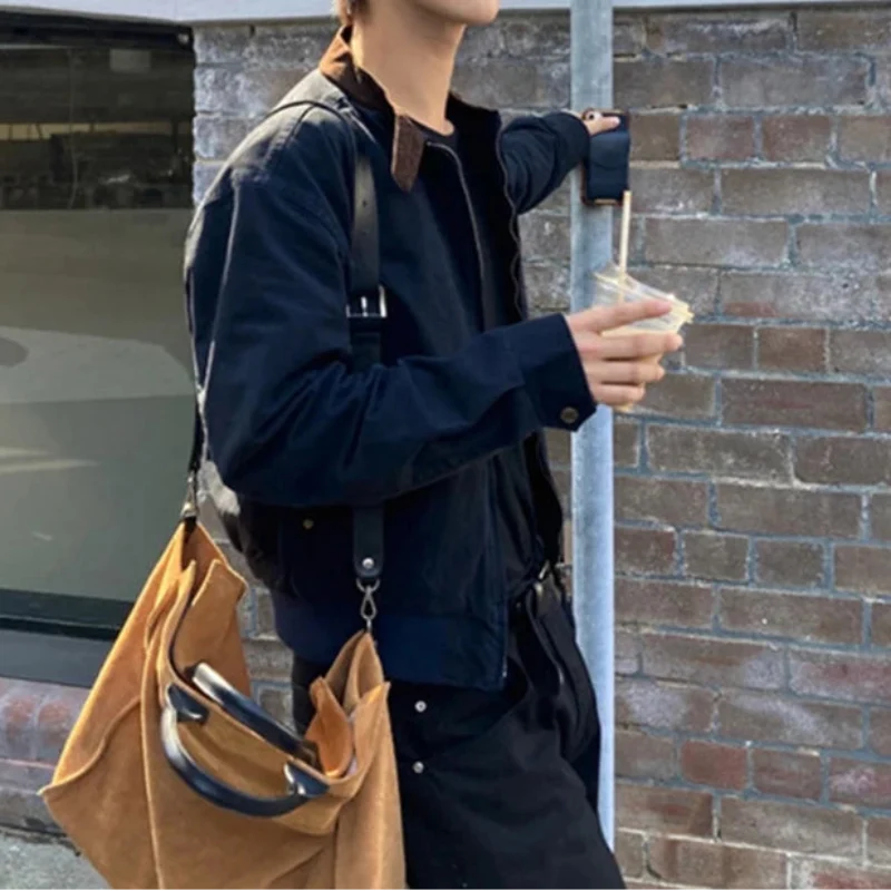 Stand Collar Slim Zip Up Jacket — dettaglio