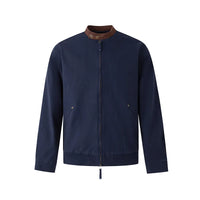 Stand Collar Slim Zip Up Jacket — vista frontale