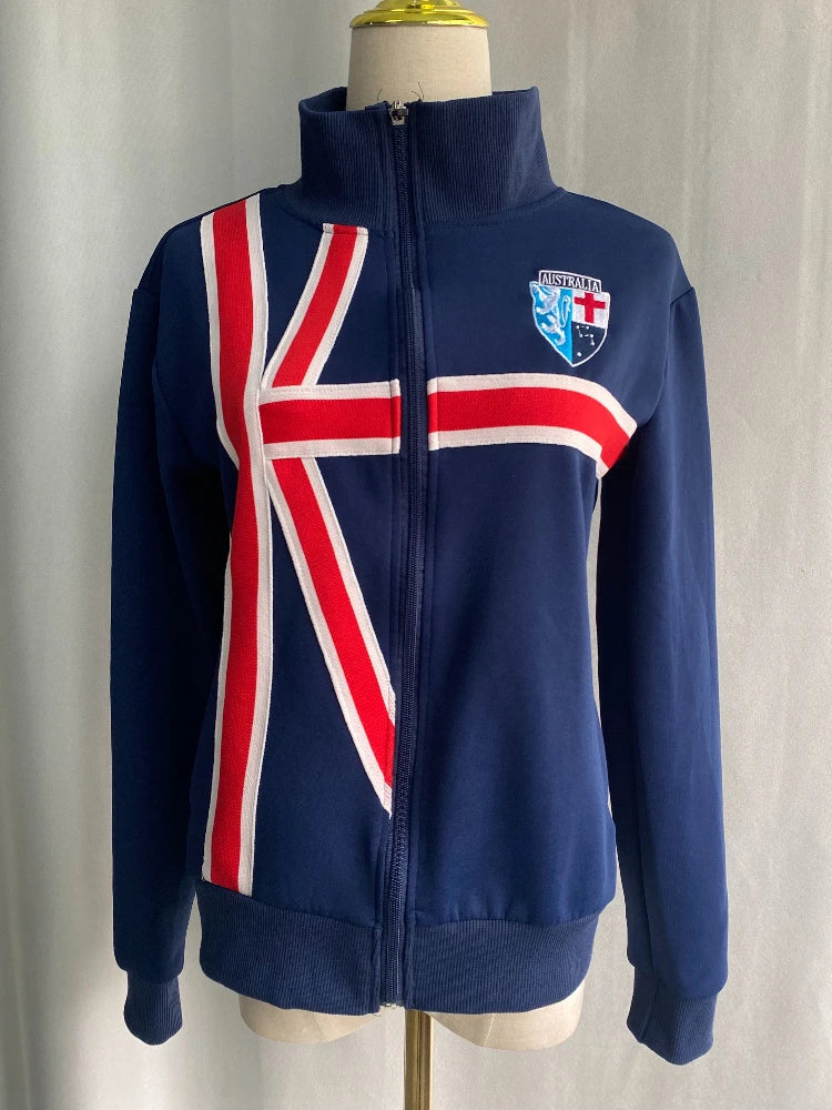 Stand Neck Union Jack et Zip Up — vista frontale