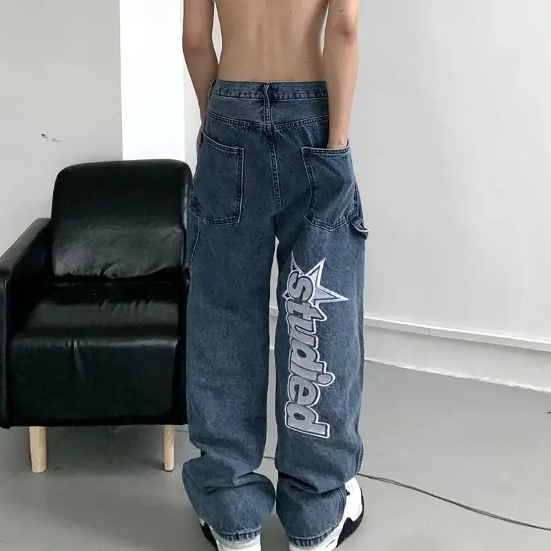 Star Shine Embroidered Jeans — vista posteriore