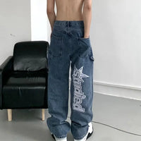 Star Shine Embroidered Jeans — vista posteriore