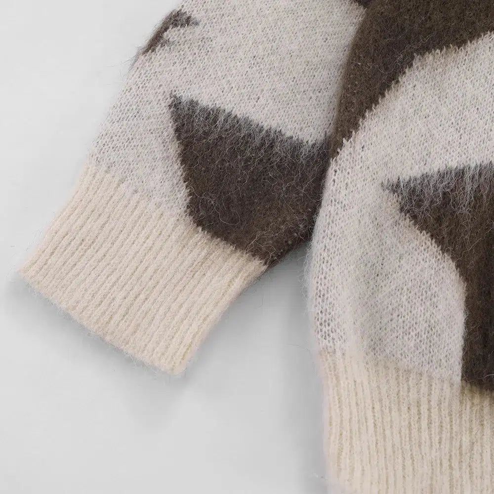 Star Struck Woven Plaid Knit Jumper — vista frontale