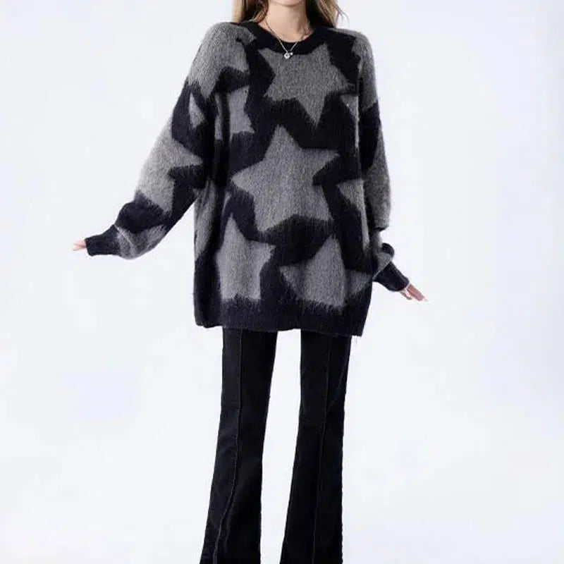 Star Struck Woven Plaid Knit Jumper — vista laterale