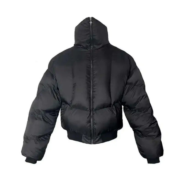 Star Zipper Padded Puffer Jacket Coat — vista frontale