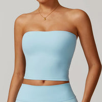 Strapless Yoga Bandeau Tube Top — dettaglio del tessuto
