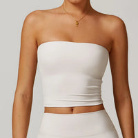 Strapless Yoga Bandeau Tube Top — vista frontale