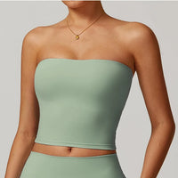Strapless Yoga Bandeau Tube Top — dettaglio