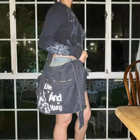 Street Graphic Messenger Bag Handbag — dettaglio