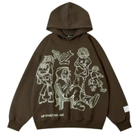 Streetwear Cartoon Hoodie — dettaglio della stampa
