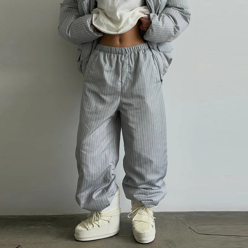 Striped Cotton Coat Trouser Suit Sets — in alternativa