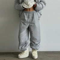 Striped Cotton Coat Trouser Suit Sets — in alternativa
