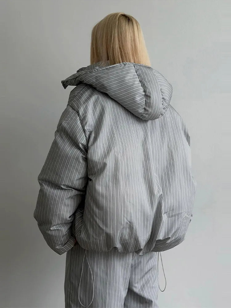 Striped Cotton Coat Trouser Suit Sets — in alternativa