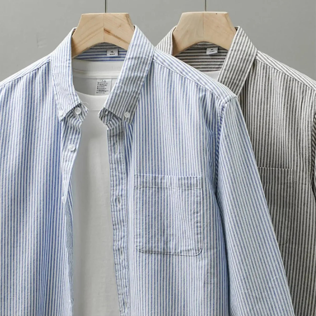 Striped Long Sleeve Button Down Shirt — dettaglio della stampa
