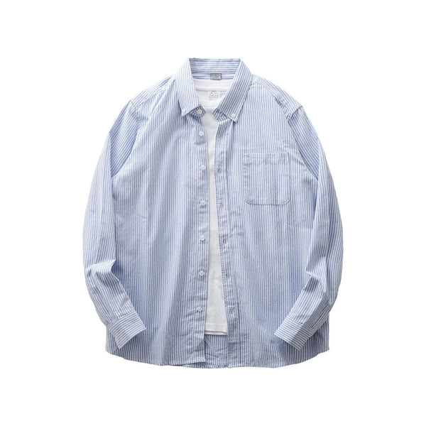 Y2K Striped Long Sleeve Button Down Shirt