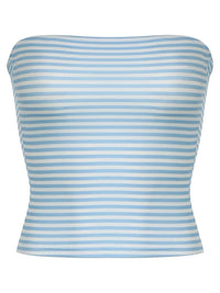 Striped Strapless Bandeau Tube Top — vista frontale