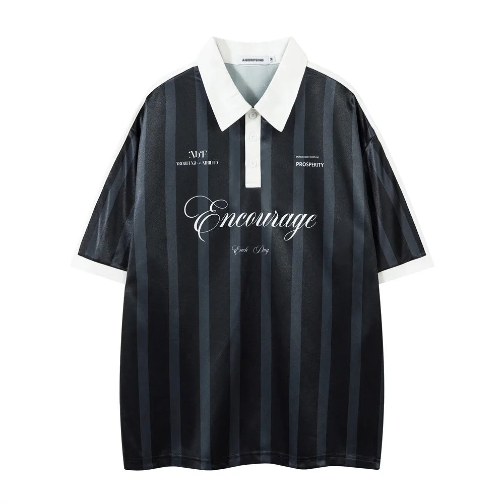 Striped "Year of the Snake" Soccer Jersey — vista frontale