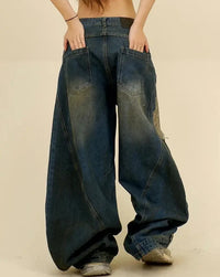 Super Baggy Distressed Womens Jeans — dettaglio della stampa