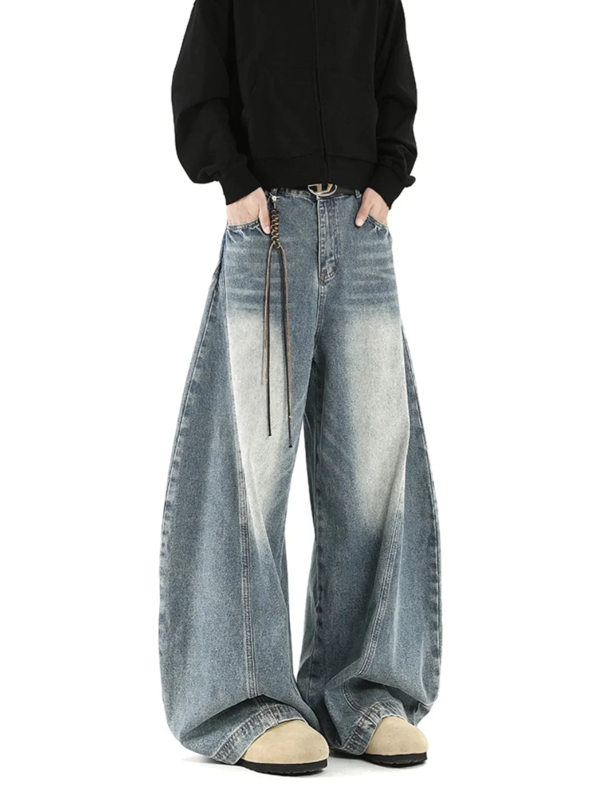 Super Wide Leg Denim Jeans — vista posteriore