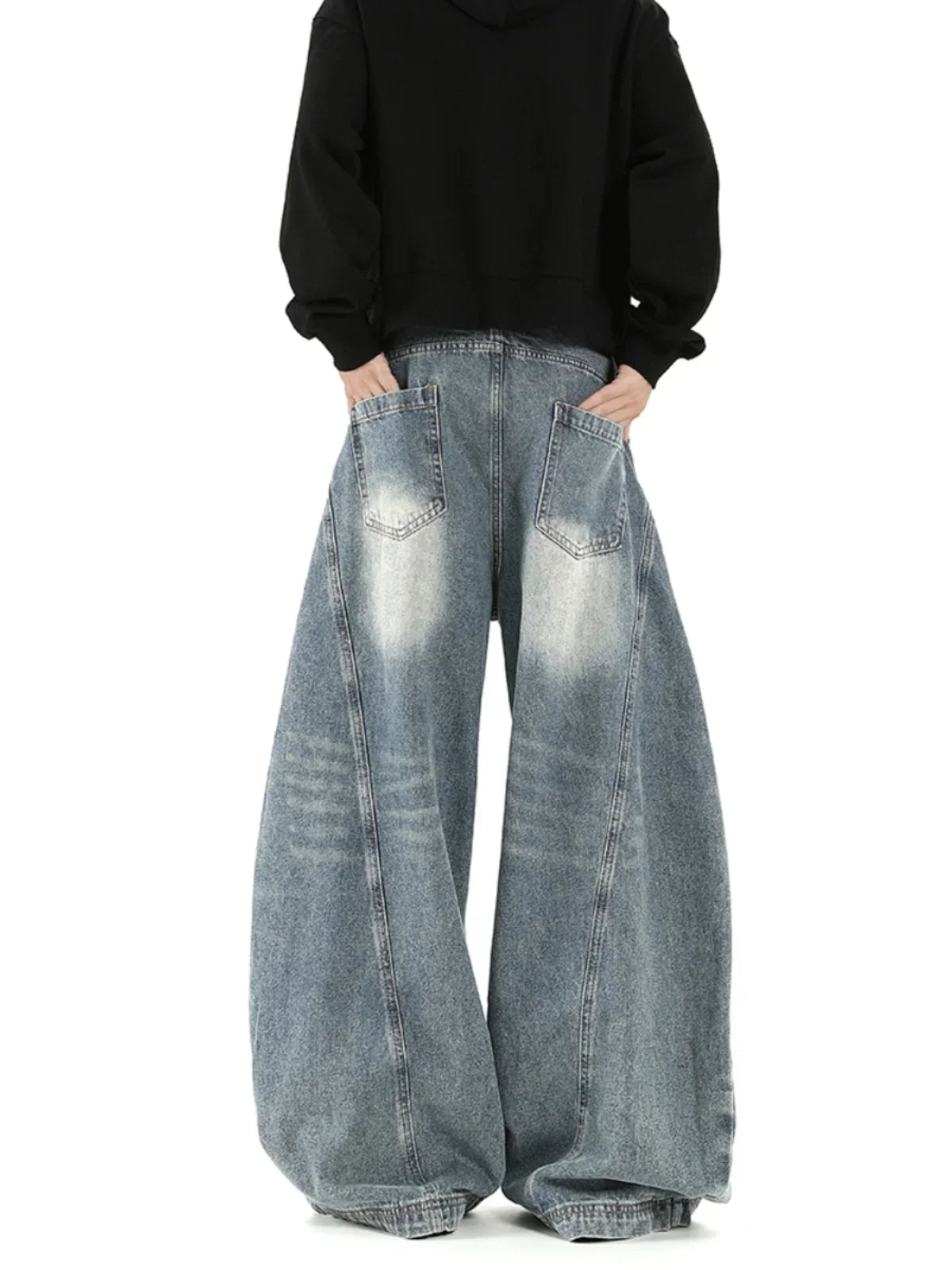 Super Wide Leg Denim Jeans — dettaglio