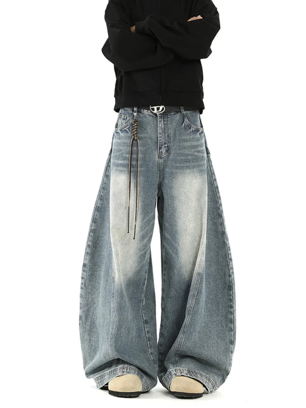 Super Wide Leg Denim Jeans — vista frontale
