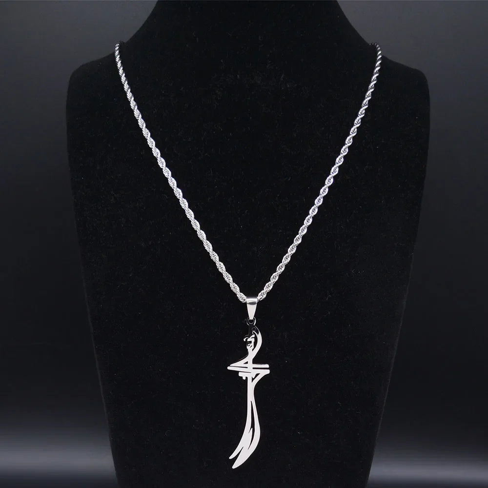 Sword Pendant Necklace — dettaglio del tessuto