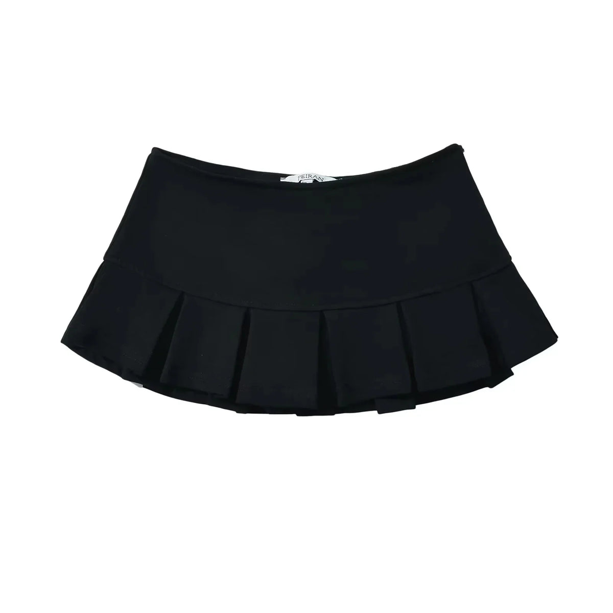 Terry Fabric Low Waist Pleated Micro Mini Skirt — dettaglio
