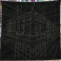'The Blueprint' Silk Cashmere Square Scarf — vista posteriore