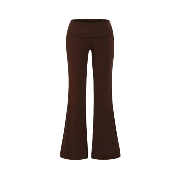 Y2K "The Classic" Folded Low Waist Cotton Jersey Flared Sweatpant Joggers Trousers