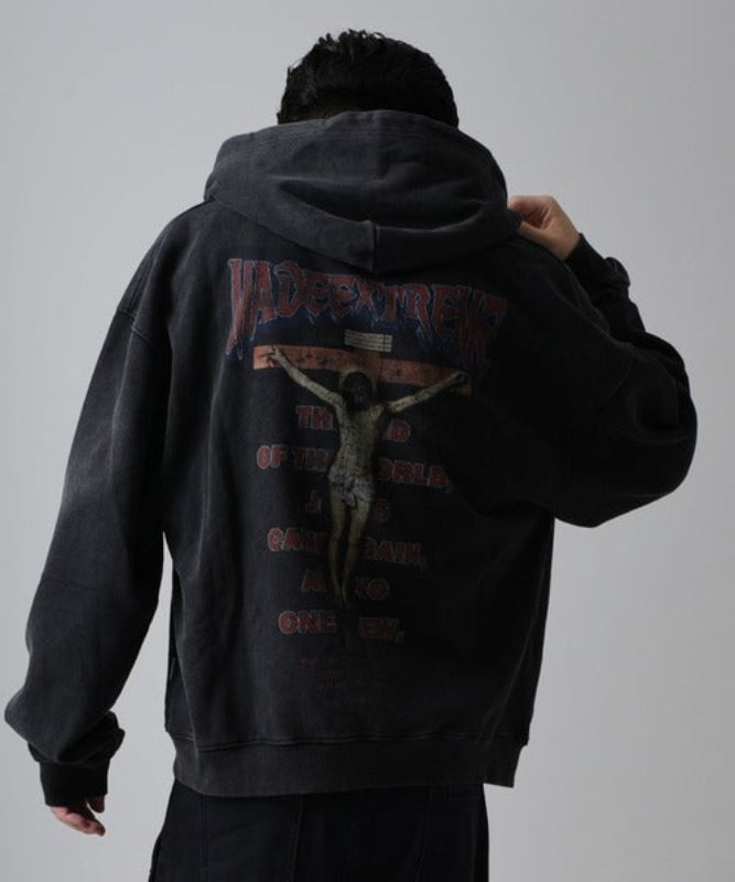 The Savoir Graphic Black Hoodie — vista posteriore