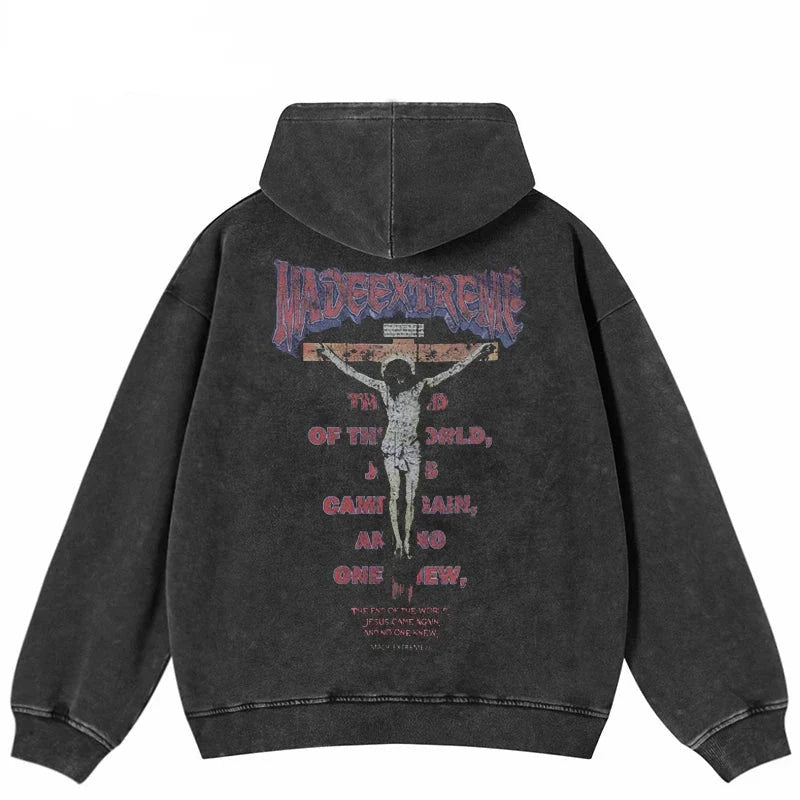 The Savoir Graphic Black Hoodie — dettaglio