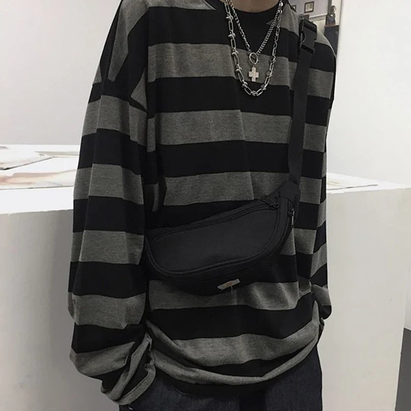 The Striped Long Sleeve Top — vista posteriore