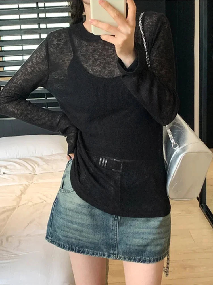 Thin Long Sleeve Summer Top — dettaglio