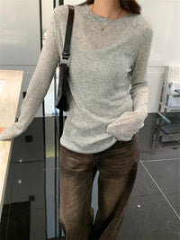 Thin Long Sleeve Summer Top — vista frontale