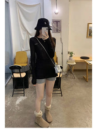Thin Undershirt Long Sleeve Top — vista frontale
