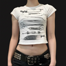 Y2K "Tonights the Night" Baby Tee Crop Top