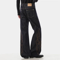 Totem Embroidered Washed Jeans — dettaglio della stampa