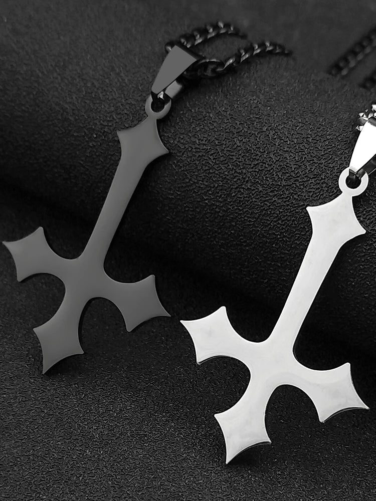 Upside Down Cross Pendant Necklace — in alternativa