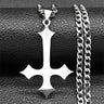 Y2K Upside Down Cross Pendant Necklace