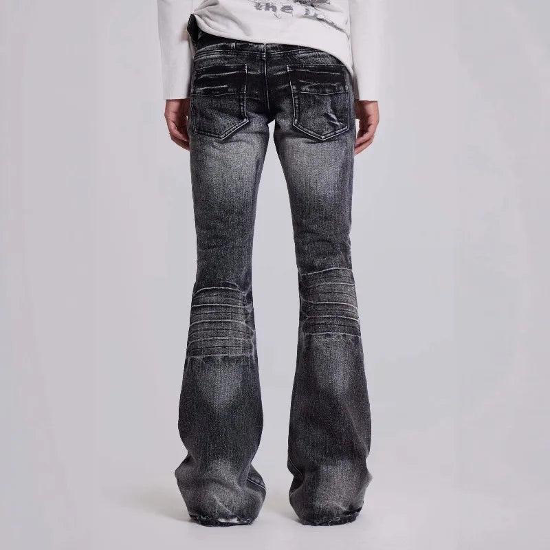 Vintage Bootcut Jeans Flared Jeans — dettaglio della stampa