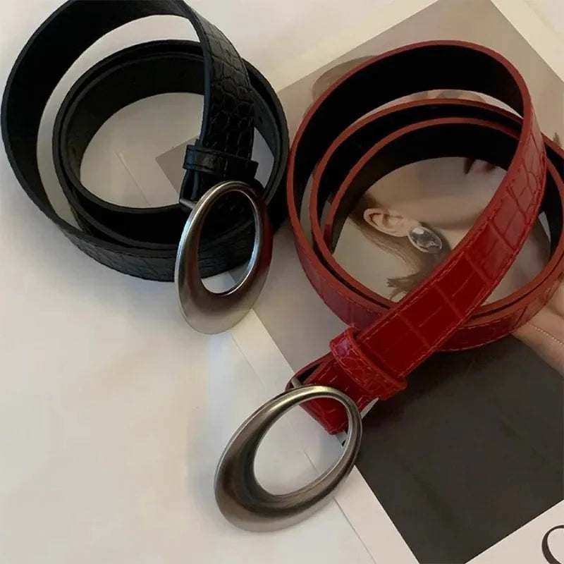 Vintage Crocodile Leather Belt — dettaglio del tessuto
