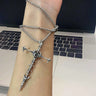 Y2K Vintage Cross Pendant Goth Necklace