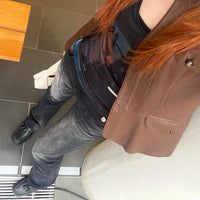 Vintage Distressed Low Waist Grunge Flared Jeans — dettaglio della stampa