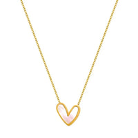 Vintage Elegant Abstract Love Heart Pendant Necklace — vista frontale