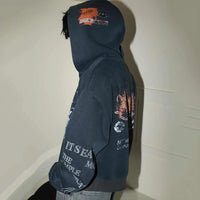 Vintage Graffiti Graphic Zip Up Hoodie — in alternativa
