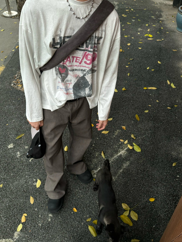 Vintage Graphic American Long Sleeve Top — vista frontale