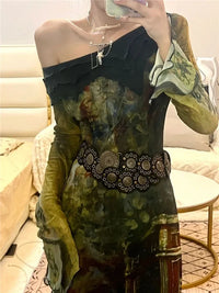 Vintage Green Maxi Dress — in alternativa