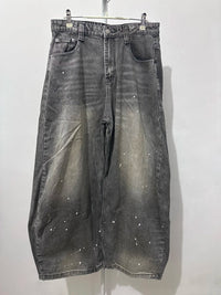 Vintage Heavy Baggy Denim Barrel Jeans — vista frontale